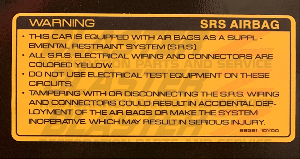 1993-1996 300ZX LABEL-CAUTION,AIR BAG Decal