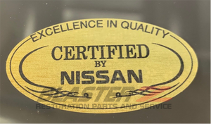 300ZX  "Certified by Nissan" Quarter Glass Decal