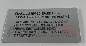 S14 Platinum Tipped Spark Plug Decal